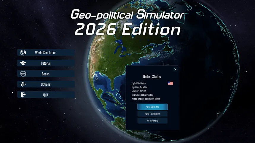Скриншот 1 к игре Geo-Political Simulator 2026 Edition