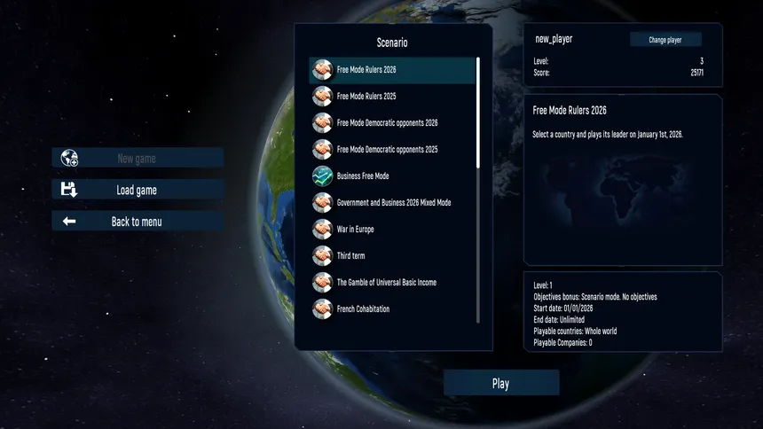 Скриншот 2 к игре Geo-Political Simulator 2026 Edition
