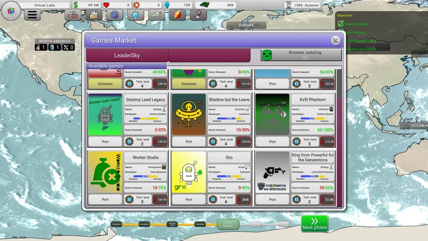 Скриншот 4 к игре Console War Giant : A Turn-Based Tycoon