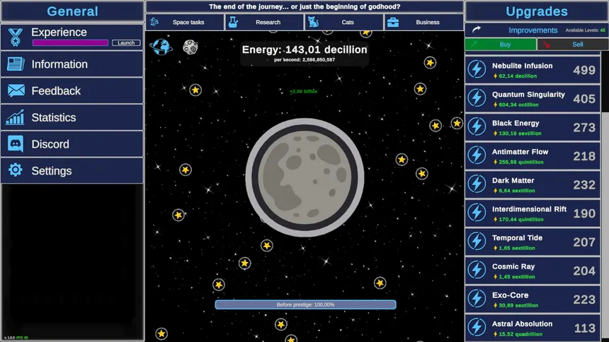 Скриншот 1 к игре Clicker Astro Planet 2