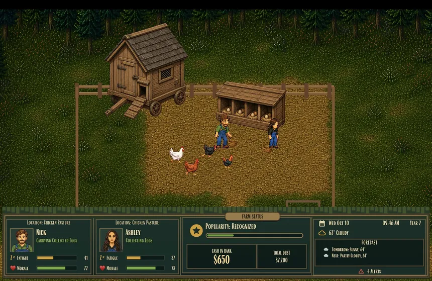 Скриншот 1 к игре Riggin Farm: Raw Land to Riches