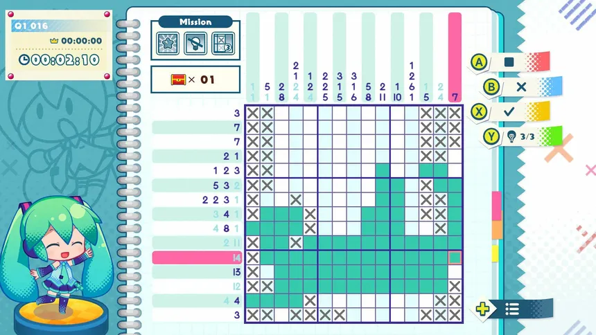 Скриншот 1 к игре Hatsune Miku Logic Paint S+