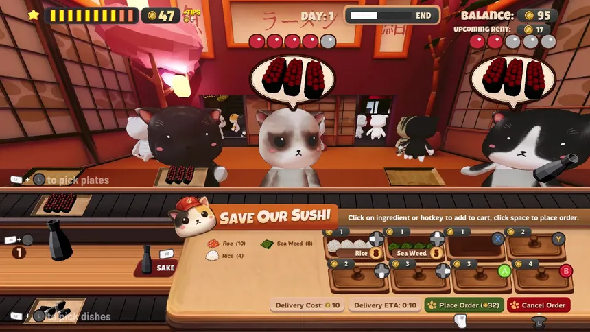 Скриншот 2 к игре Cats and Sushi