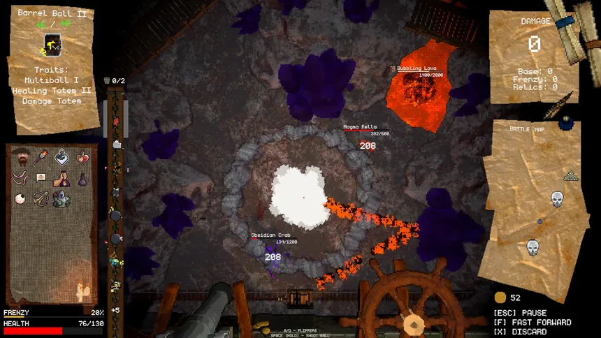 Скриншот 3 к игре DWARRF: A Pinball Roguelike