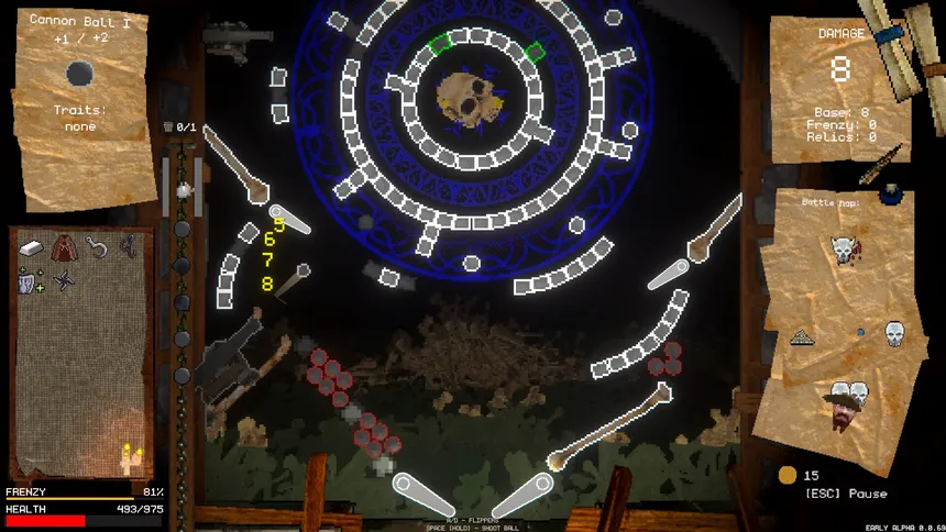 Скриншот 8 к игре DWARRF: A Pinball Roguelike
