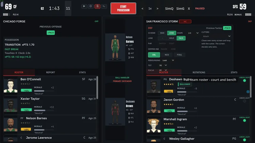 Скриншот 4 к игре Hardwood Basketball Manager