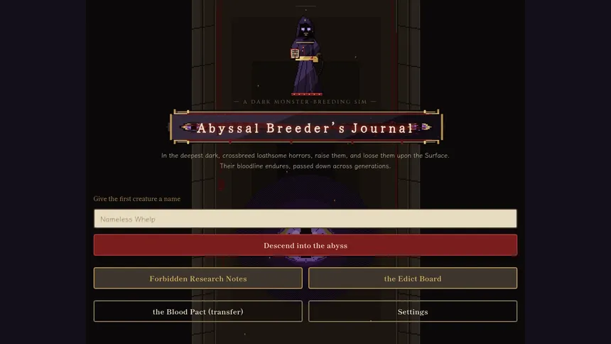 Скриншот 1 к игре Abyssal Breeder's Journal