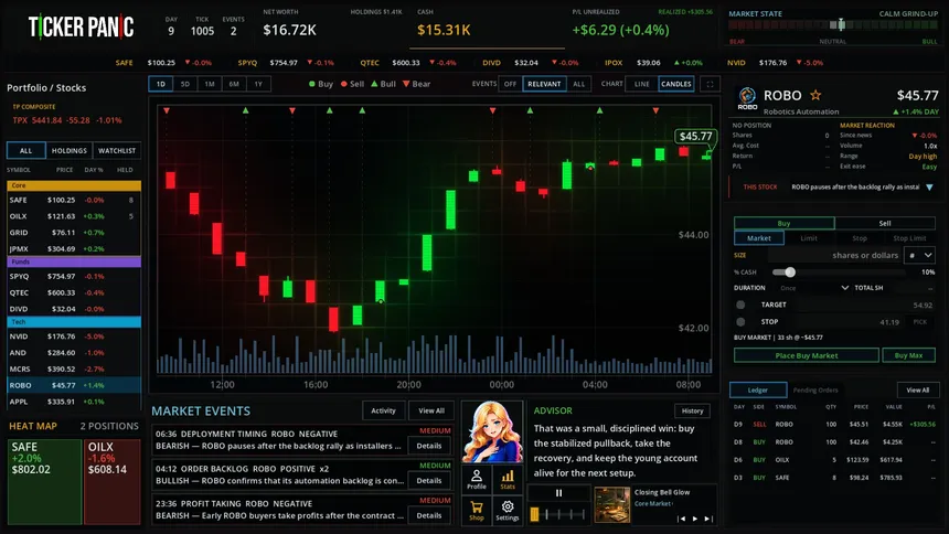 Скриншот 5 к игре Ticker Panic: Stock Market Simulator