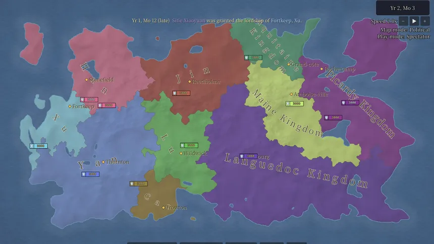 Скриншот 1 к игре Things That Happen on the Map - Realm Simulator