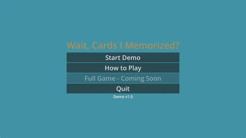 Скриншот 1 к игре Wait, Cards I Memorized?