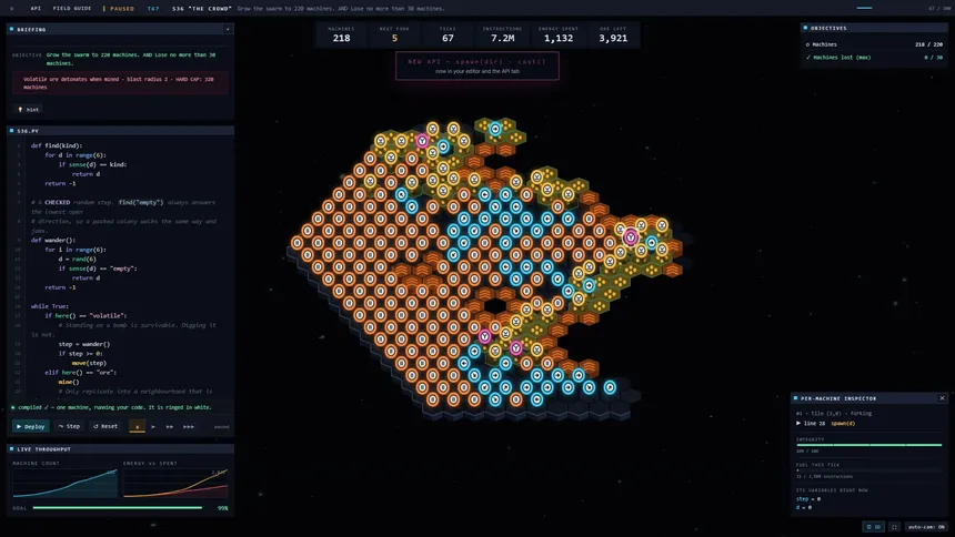 Скриншот 3 к игре FORK BOMB: A Programming Game