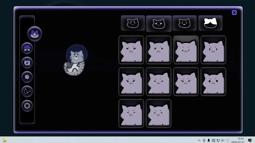 Скриншот 2 к игре Cosmo Cat: A Cozy Desktop Idler