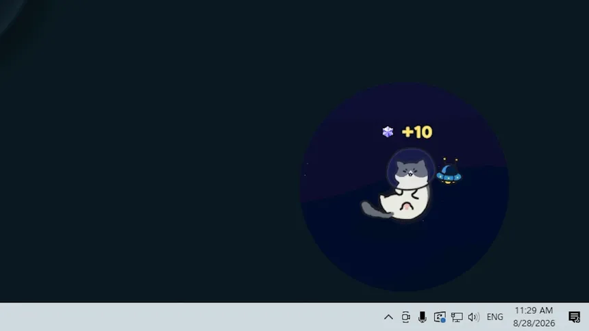 Скриншот 8 к игре Cosmo Cat: A Cozy Desktop Idler