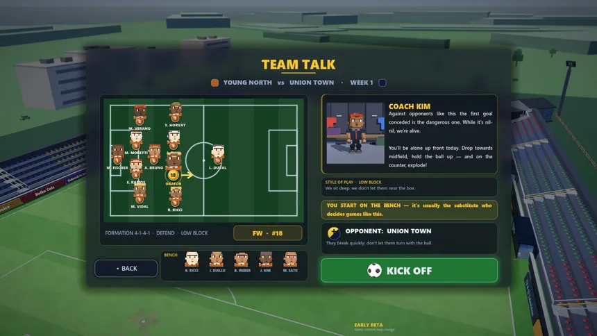 Скриншот 4 к игре Bit Footballer: The Career