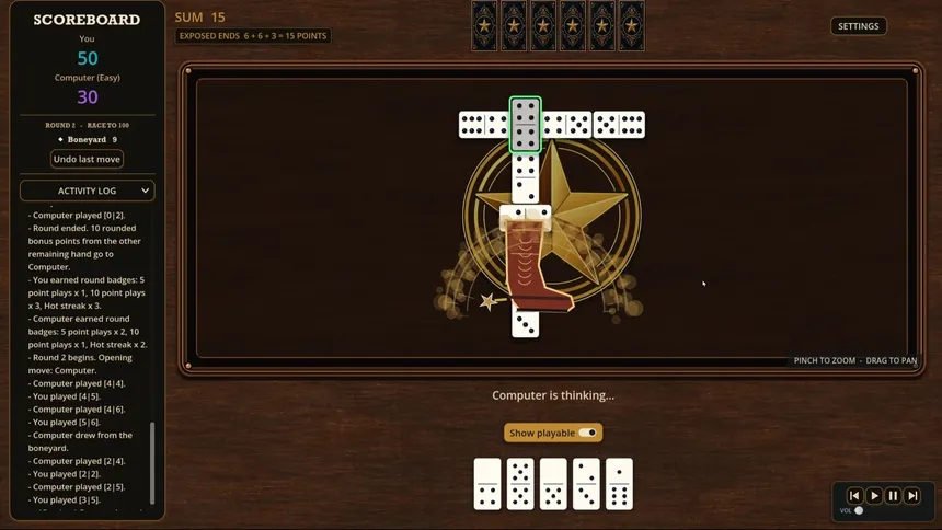 Скриншот 3 к игре TEXAS DOMINOES