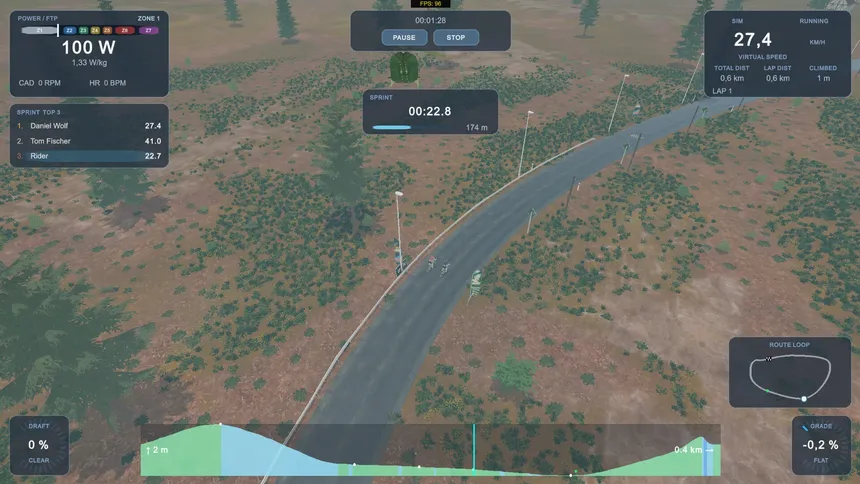 Скриншот 1 к игре CyclingArcadeRaceSimulator