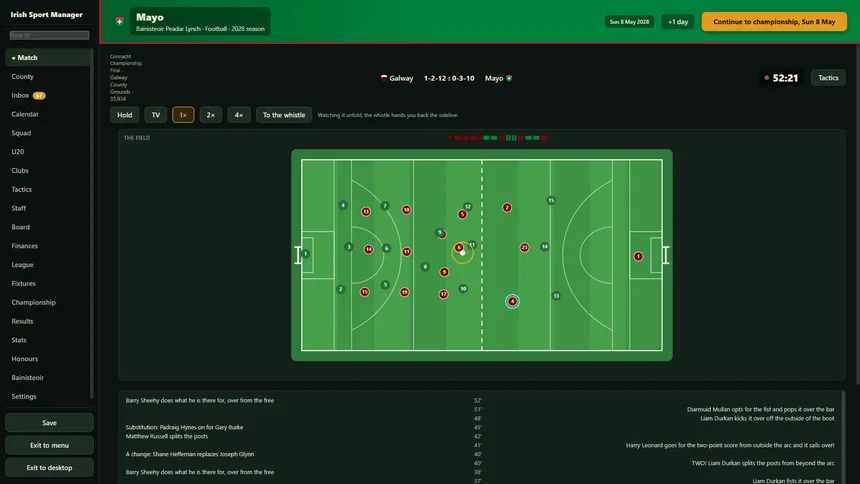 Скриншот 1 к игре Irish Sport Manager