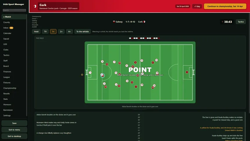 Скриншот 2 к игре Irish Sport Manager