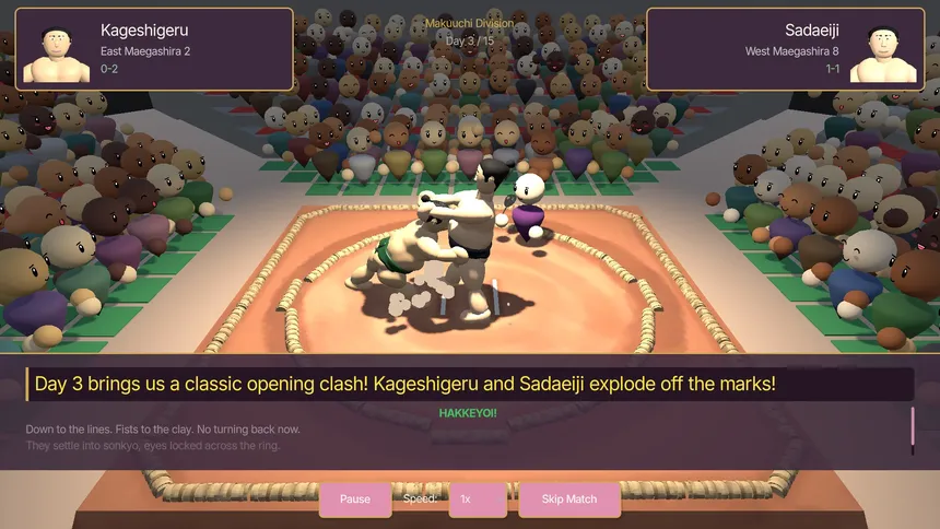 Скриншот 1 к игре Heya! Sumo Manager