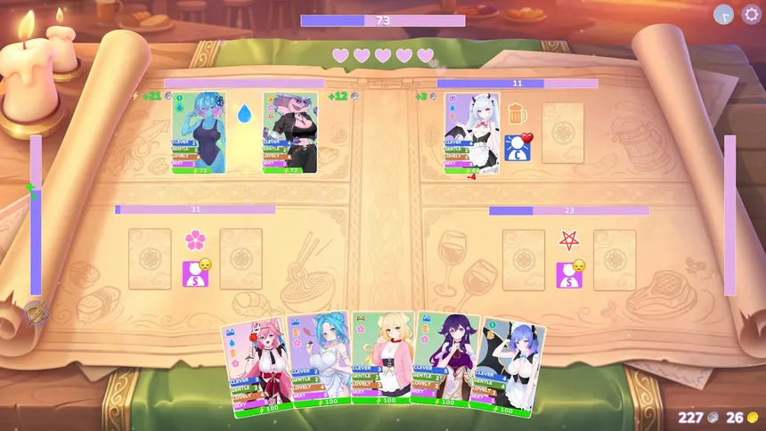 Скриншот 3 к игре Shuffle Waifu Cafe