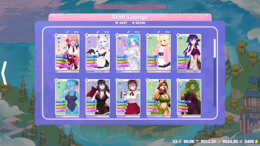 Скриншот 6 к игре Shuffle Waifu Cafe