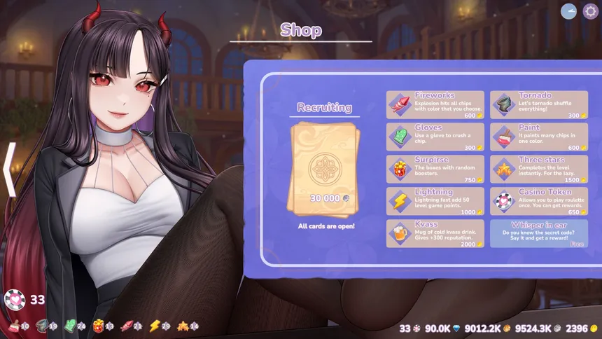 Скриншот 8 к игре Shuffle Waifu Cafe