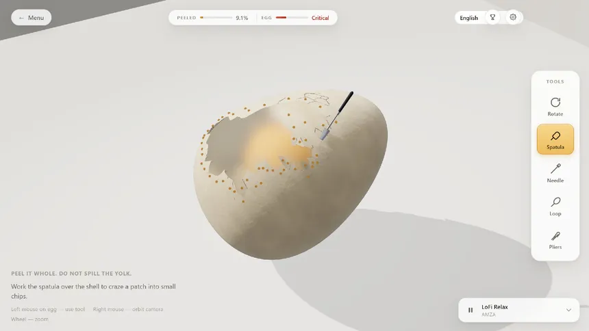 Скриншот 5 к игре Raw Egg Peeling