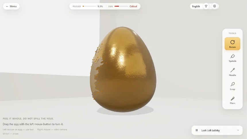 Скриншот 6 к игре Raw Egg Peeling