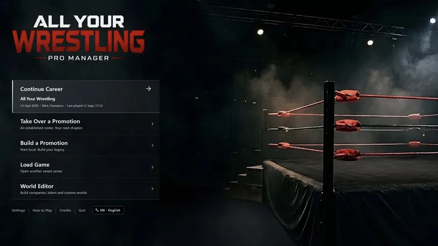 Скриншот 1 к игре All Your Wrestling Pro Manager