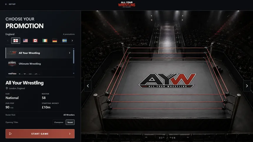 Скриншот 2 к игре All Your Wrestling Pro Manager