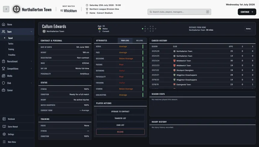 Скриншот 7 к игре Non-League Manager