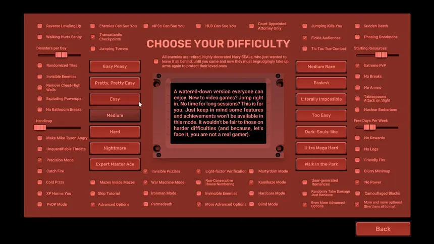 Скриншот 3 к игре Video Game Menu: The Game