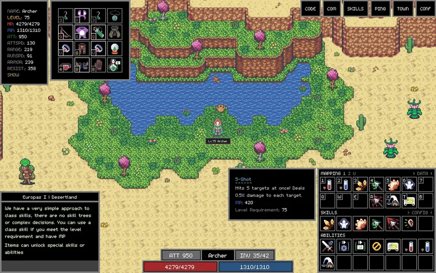 Скриншот 4 к игре Adventure Land - The Code MMORPG
