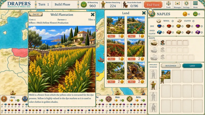 Скриншот 2 к игре Drapers: Merchants of Middle Ages