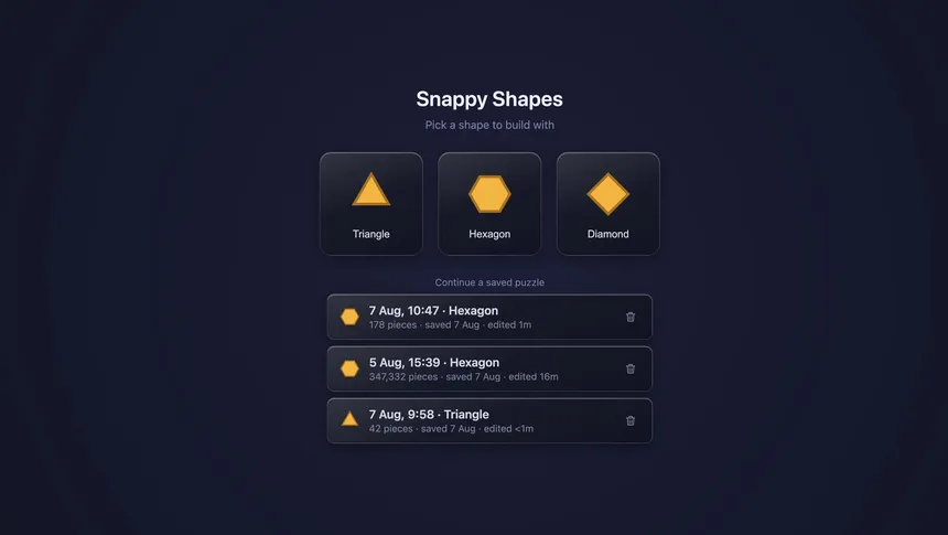 Скриншот 1 к игре Snappy Shapes