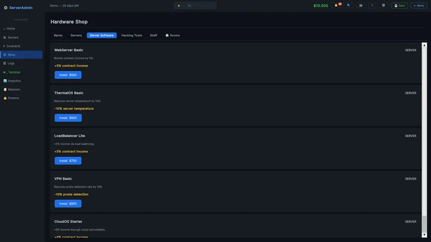 Скриншот 2 к игре Server-Admin Simulator