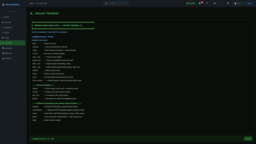 Скриншот 5 к игре Server-Admin Simulator