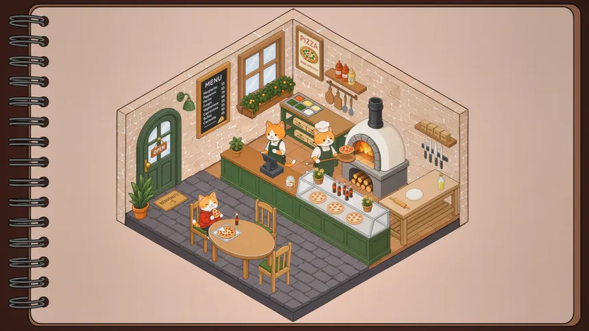 Скриншот 2 к игре Cat Rooms: Sticker Decor!
