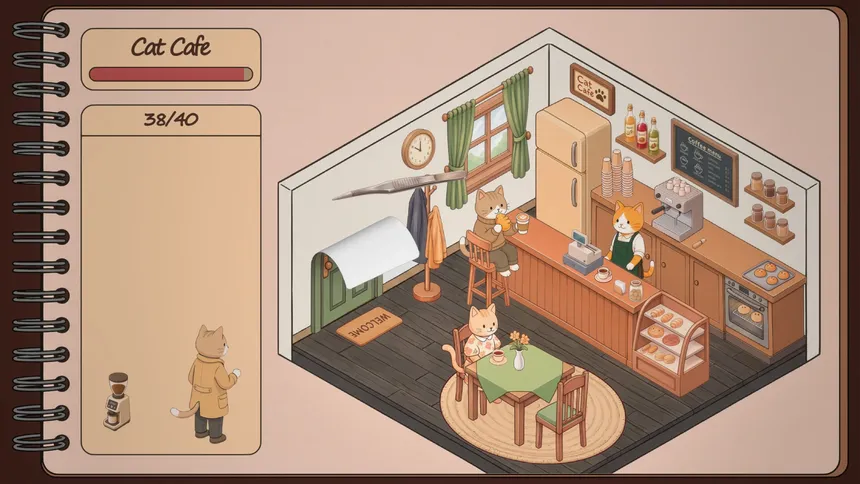 Скриншот 3 к игре Cat Rooms: Sticker Decor!