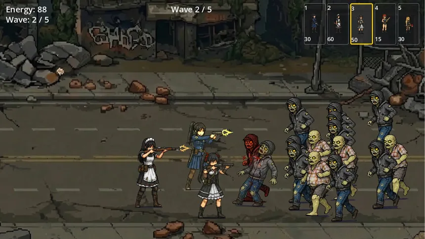 Скриншот 1 к игре BULLET GIRL：ZOMBIE DEFENSE