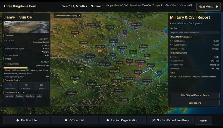 Скриншот 1 к игре Three Kingdoms Born