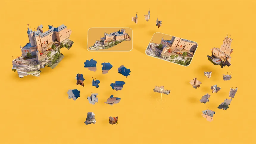 Скриншот 1 к игре Puzzling Places - 3D Jigsaw Sim