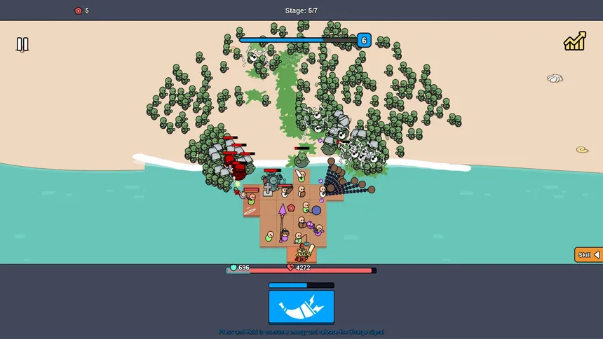 Скриншот 1 к игре Пляжная оборона: Нашествие зомби