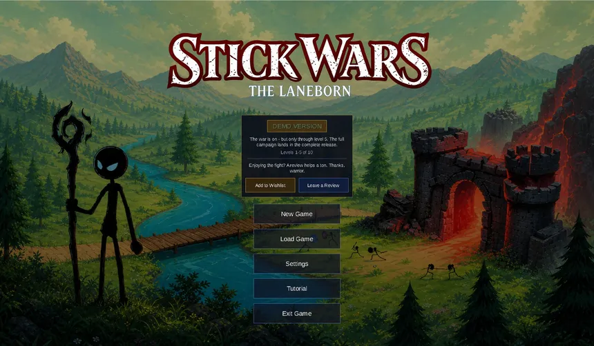 Скриншот 1 к игре Stick Wars: The Laneborn