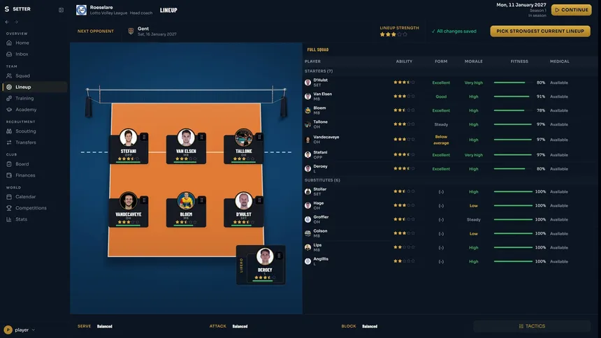 Скриншот 1 к игре Setter: Volleyball Manager 27