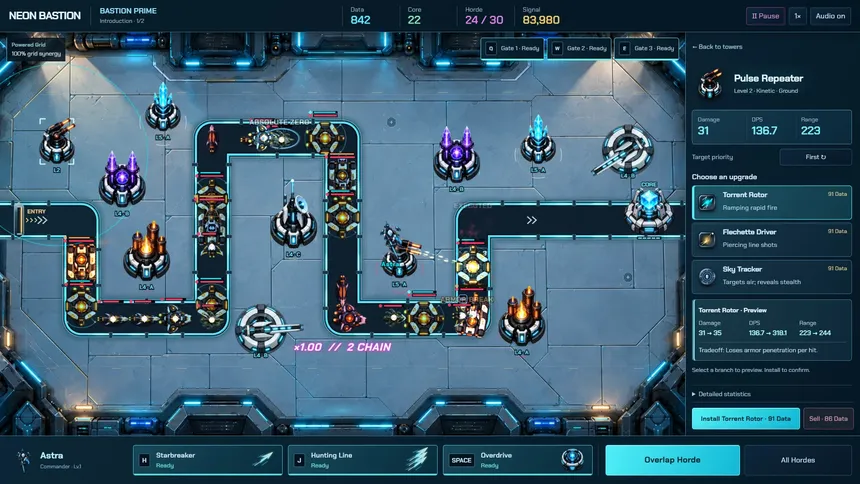 Скриншот 2 к игре Neon Bastion