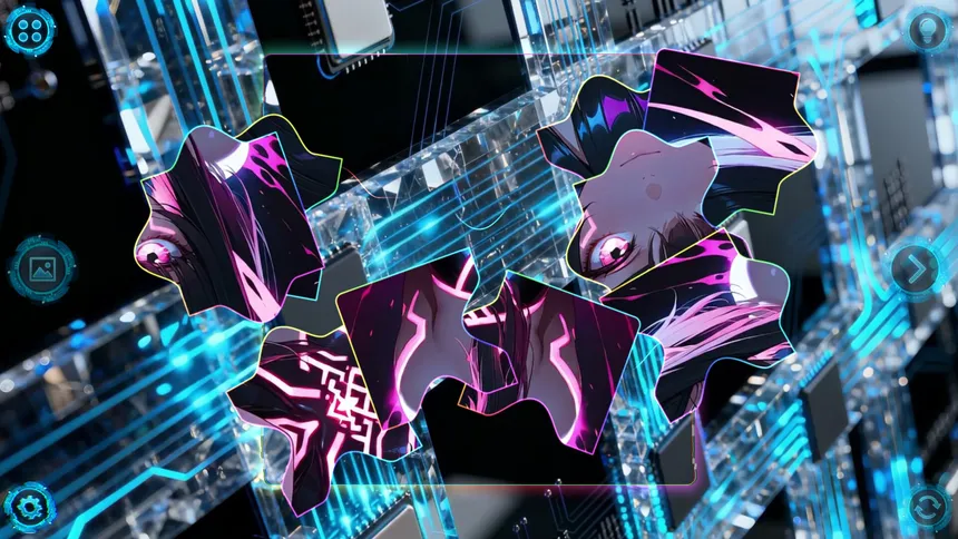 Скриншот 3 к игре NEONOVA Puzzle: Blue