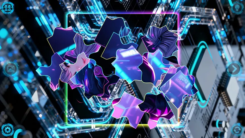 Скриншот 5 к игре NEONOVA Puzzle: Blue