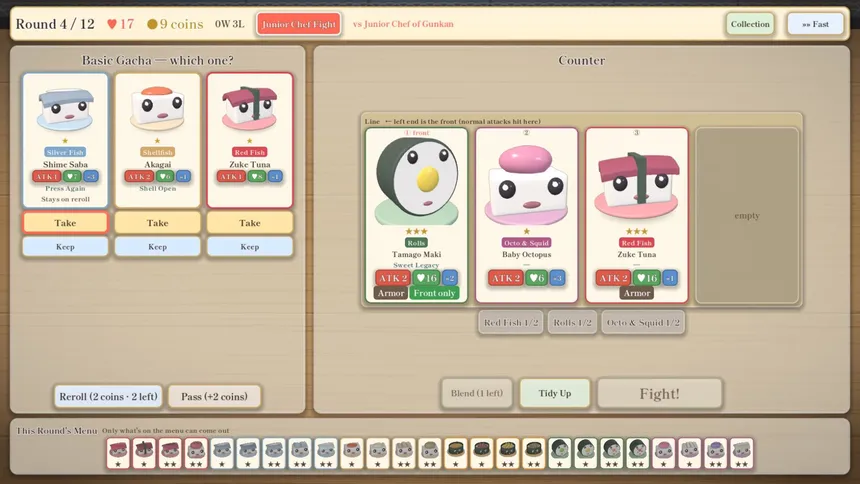 Скриншот 3 к игре Sushi Gacha: Auto Battler