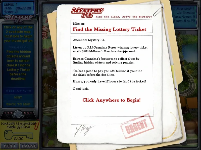 Скриншот 3 к игре Mystery P.I. - The Lottery Ticket